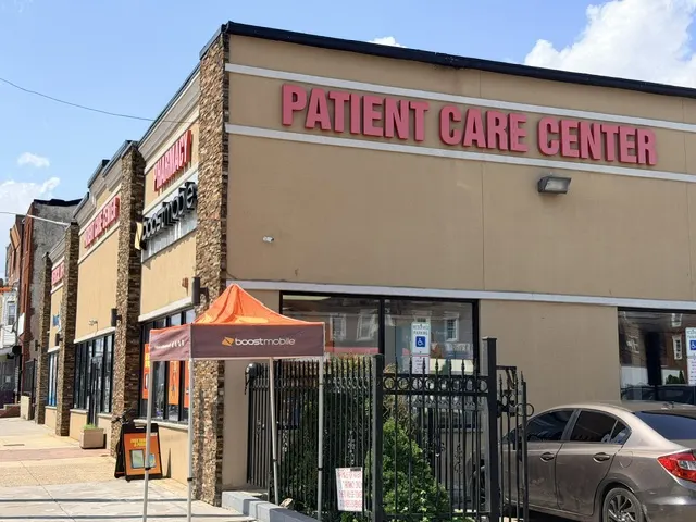 Exterior of the Patient Care Center building on Washington Avenue, home of Patient Care Pharmacy